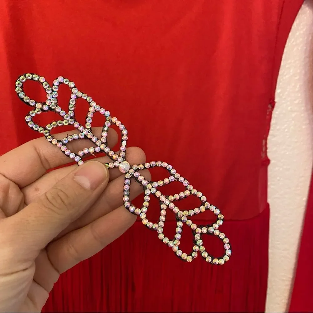 Weissman dance costume red fringe flapper dress AIN'T YOUR MAMA 11701 -Child LC